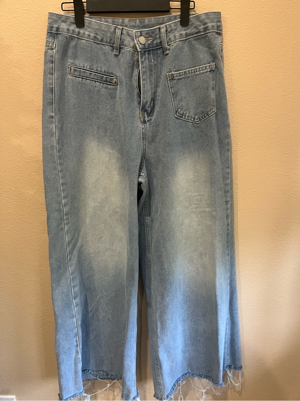 Light Blue Wide-Leg Women's Denim Pants